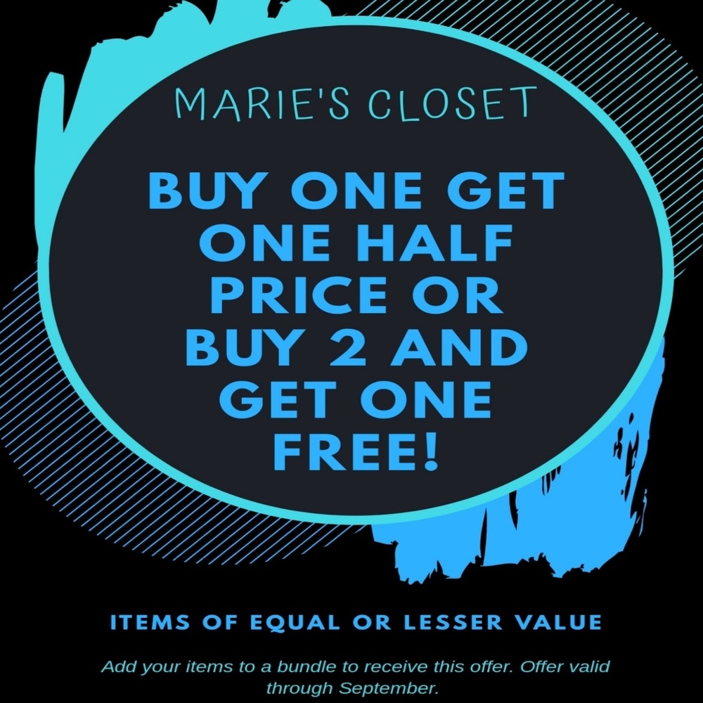 Buy one get one half off or buy 2 get the third fr